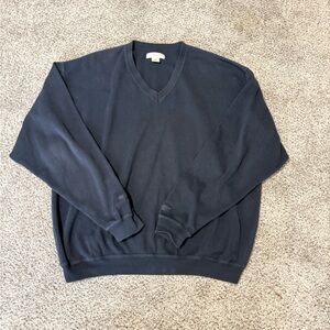 Cutter & Buck 100% Cotton Men's Navy V-Neck Sweater